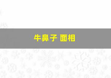 牛鼻子 面相